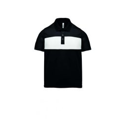 Gyerek póló Proact PA494 Kids Short Sleeve polo Shirt -12/14, Black/White