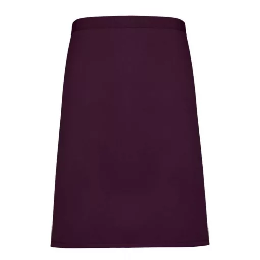Uniszex kötény Premier PR151 Colours Collection’ Mid Length Apron -Egy méret, Aubergin