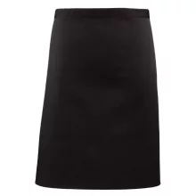 Uniszex, női, férfi kötény, szakács, pincér Premier PR151 Colours Collection’ Mid Length Apron -Egy méret, Black