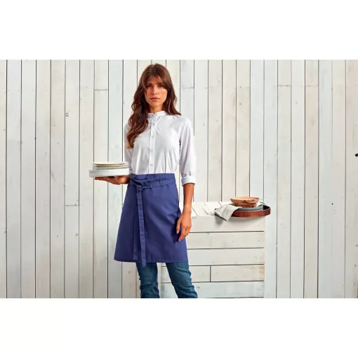 Uniszex, női, férfi kötény, szakács, pincér Premier PR151 Colours Collection’ Mid Length Apron -Egy méret, Bottle