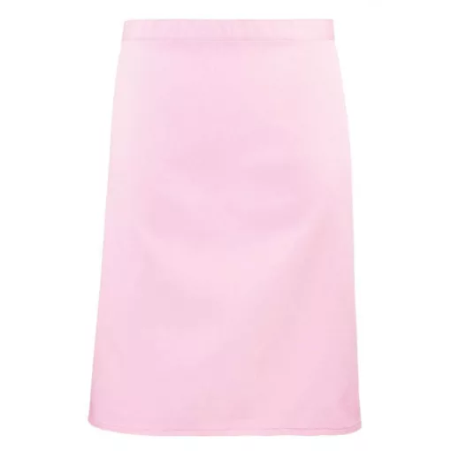Uniszex, női, férfi kötény, szakács, pincér Premier PR151 Colours Collection’ Mid Length Apron -Egy méret, Pink