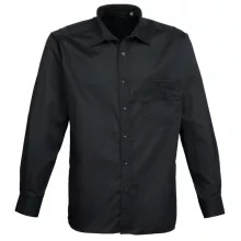 Férfi ing Premier PR200 Men S Long Sleeve poplin Shirt -2XL/3XL, Black