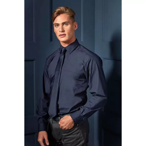 Férfi ing Premier PR200 Men S Long Sleeve poplin Shirt -M/L, White