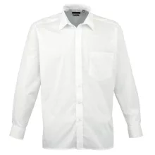 Férfi ing Premier PR200 Men S Long Sleeve poplin Shirt -M, White