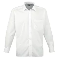 Férfi ing Premier PR200 Men S Long Sleeve poplin Shirt -M, White