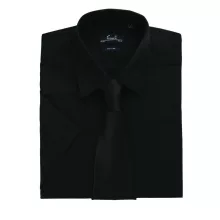 Férfi ing Premier PR202 Men S Short Sleeve poplin Shirt -XL/2XL, Black