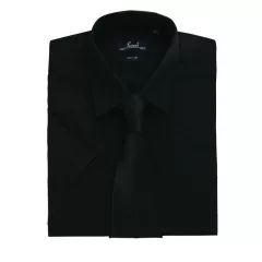Férfi ing Premier PR202 Men S Short Sleeve poplin Shirt -XL/2XL, Black