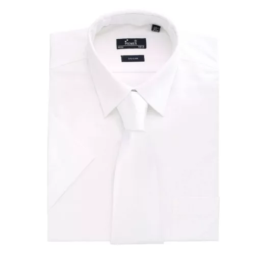 Férfi ing Premier PR202 Men S Short Sleeve poplin Shirt -M, White