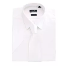 Férfi ing Premier PR202 Men S Short Sleeve poplin Shirt -S/M, White