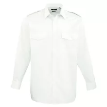 Férfi ing Premier PR210 Men’S Long Sleeve pilot Shirt -M/L, White