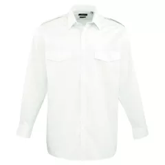   Férfi ing Premier PR210 Men’S Long Sleeve pilot Shirt -M/L, White