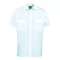   Férfi ing Premier PR212 Men’S Short Sleeve pilot Shirt -L/XL, Light Blue
