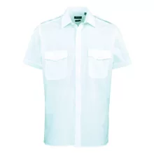 Férfi ing Premier PR212 Men’S Short Sleeve pilot Shirt -L, Light Blue