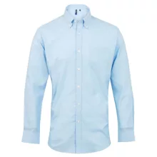 Férfi ing Premier PR234 Men’S Long Sleeve Signature Oxford Shirt -L/XL, Light Blue