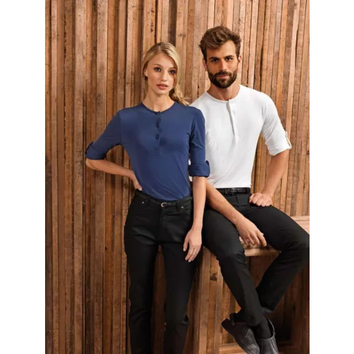 Női póló Premier PR318 Felhajtott Ujjú póló -2XL, Grey Marl
