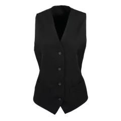 Női Premier PR623 Women S Lined polyester Waistcoat -M, Black