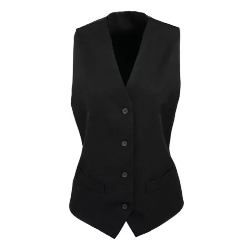 Női Premier PR623 Women S Lined polyester Waistcoat -M, Black