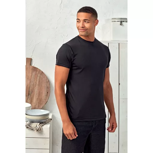 Uniszex póló Premier PR649 Coolchecker Chef’S T-Shirt (Mesh Back) -2XL, Black