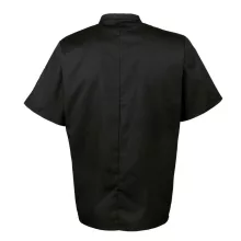 Uniszex kabát Premier PR656 Short Sleeve Chef S Jacket -M, Black