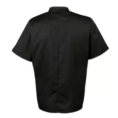 Uniszex kabát Premier PR656 Short Sleeve Chef S Jacket -XS, Black
