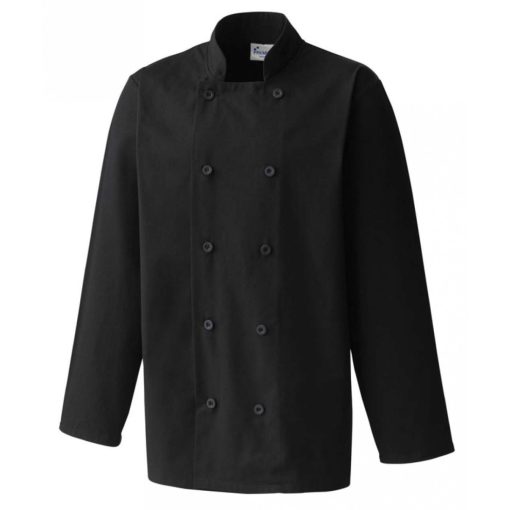 Uniszex kabát Premier PR657 Long Sleeve Chef’S Jacket -L, Black