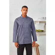Uniszex kabát Premier PR657 Long Sleeve Chef’S Jacket -XS, Steel