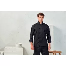 Uniszex kabát Premier PR661 ‘Cuisine Long Sleeve Chef’S Jacket -4XL, Black