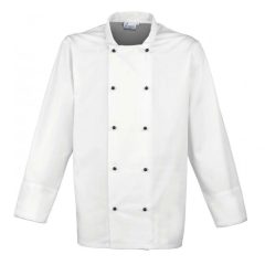 Uniszex kabát Premier PR661 ‘Cuisine Long Sleeve Chef’S Jacket -M, White