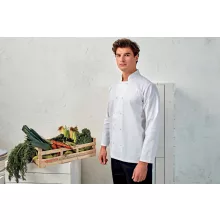 Férfi kabát Premier PR665 Chef S Long Sleeve Stud Jacket -2XL, Black