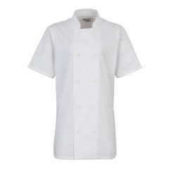 Női kabát Premier PR670 Women S Short Sleeve Chef S Jacket -XL, White
