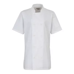 Női kabát Premier PR670 Women S Short Sleeve Chef S Jacket -XL, White