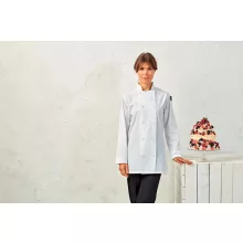 Női kabát Premier PR671 Ladies’ Long Sleeve Chef’S Jacket -2XL, White