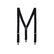 Férfi nadrág Premier PR701 Clip-On Trouser Braces/Suspenders -Egy méret, Black