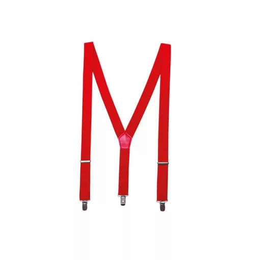Férfi nadrág Premier PR701 Clip-On Trouser Braces/Suspenders -Egy méret, Red