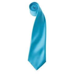 Uniszex Premier PR750 Colours Collection Satin Tie -Egy méret, Turquoise