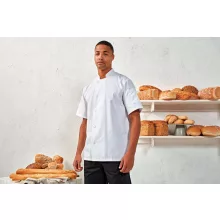 Uniszex kabát Premier PR900 Essential Short Sleeve Chef S Jacket -4XL, Black