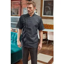 Uniszex kabát Premier PR906 Chef S Zip-Close Short Sleeve Jacket -XL, Black Denim
