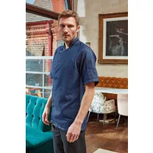 Uniszex kabát Premier PR906 Chef S Zip-Close Short Sleeve Jacket -XL, Indigo Denim