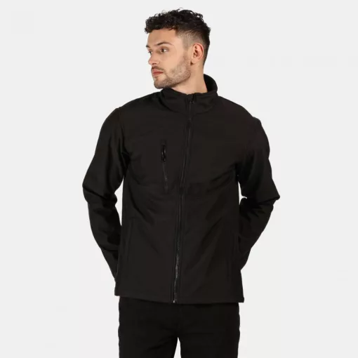 Uniszex kabát Regatta RETRA610 Ablaze 3 Layer printable Softshell Jacket -XL, Black/Bl