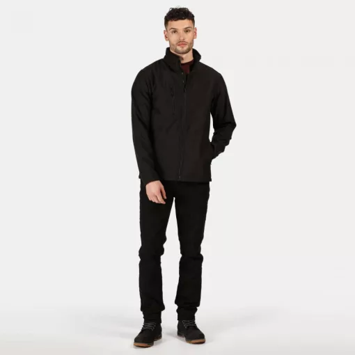 Uniszex kabát Regatta RETRA610 Ablaze 3 Layer printable Softshell Jacket -XL, Black/Bl