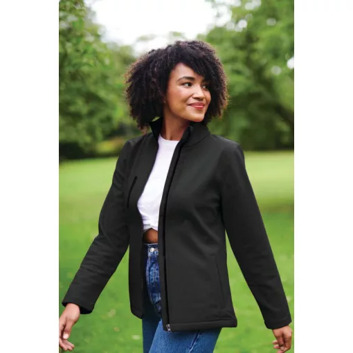 Női kabát Regatta RETRA613 Women S Ablaze 3 Layer printable Softshell Jacket -12, Blac