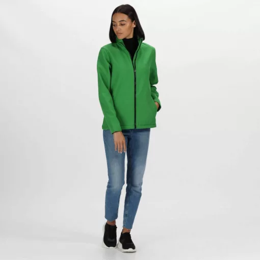 Női Regatta RETRA629 Ablaze Women S printable Softshell -L, Extreme Green/Black