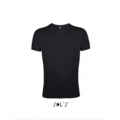 Férfi póló SOL S SO00553 Sol S Regent Fit - Környakú Testhezálló póló -M, Deep Black