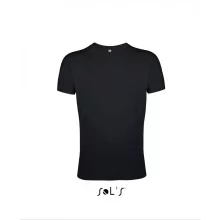 Férfi póló SOL S SO00553 Sol S Regent Fit - Környakú Testhezálló póló -XL, Deep Black