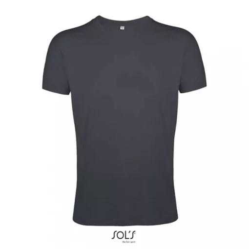 Férfi póló SOL S SO00553 Sol S Regent Fit - Környakú Testhezálló póló -M, Dark Grey