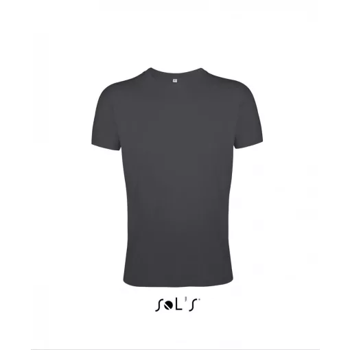 Férfi póló SOL S SO00553 Sol S Regent Fit - Környakú Testhezálló póló -XL, Dark Grey