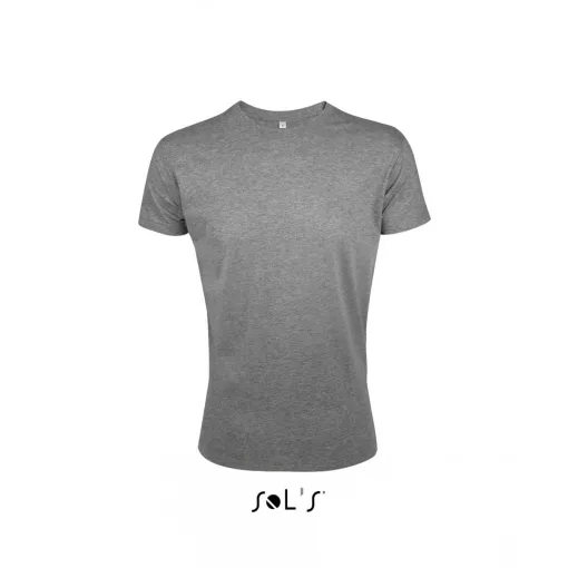 Férfi póló SOL S SO00553 Sol S Regent Fit - Környakú Testhezálló póló -2XL, Grey Melan