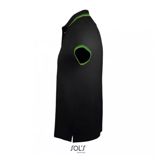 Férfi galléros póló SOL S SO00577 Sol S pasadena Men - polo Shirt -M, Black/Lime