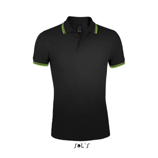 Férfi galléros póló SOL S SO00577 Sol S pasadena Men - polo Shirt -3XL, Black/White