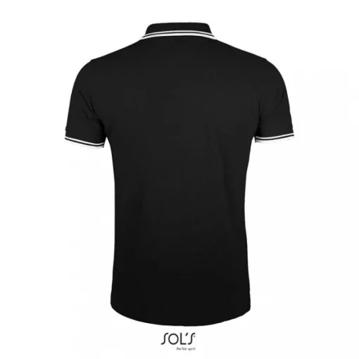 Férfi galléros póló SOL S SO00577 Sol S pasadena Men - polo Shirt -M, Black/White